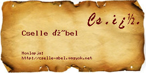 Cselle Ábel névjegykártya